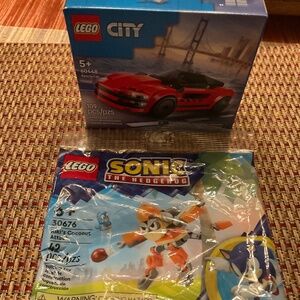 NWOT Lego set- City Sports Car  60448 sealed and Sonic Polybag